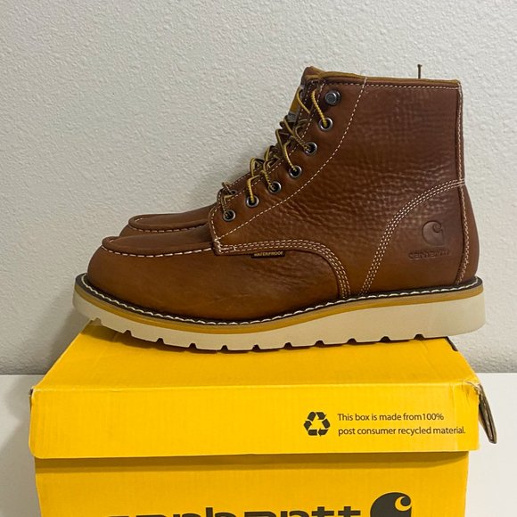 Carhartt Men's 6 Inch Waterproof Wedge Soft Toe Work Boot - Picture 4 of 8